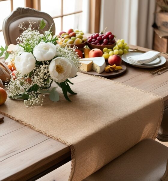 Burlap Runner Table