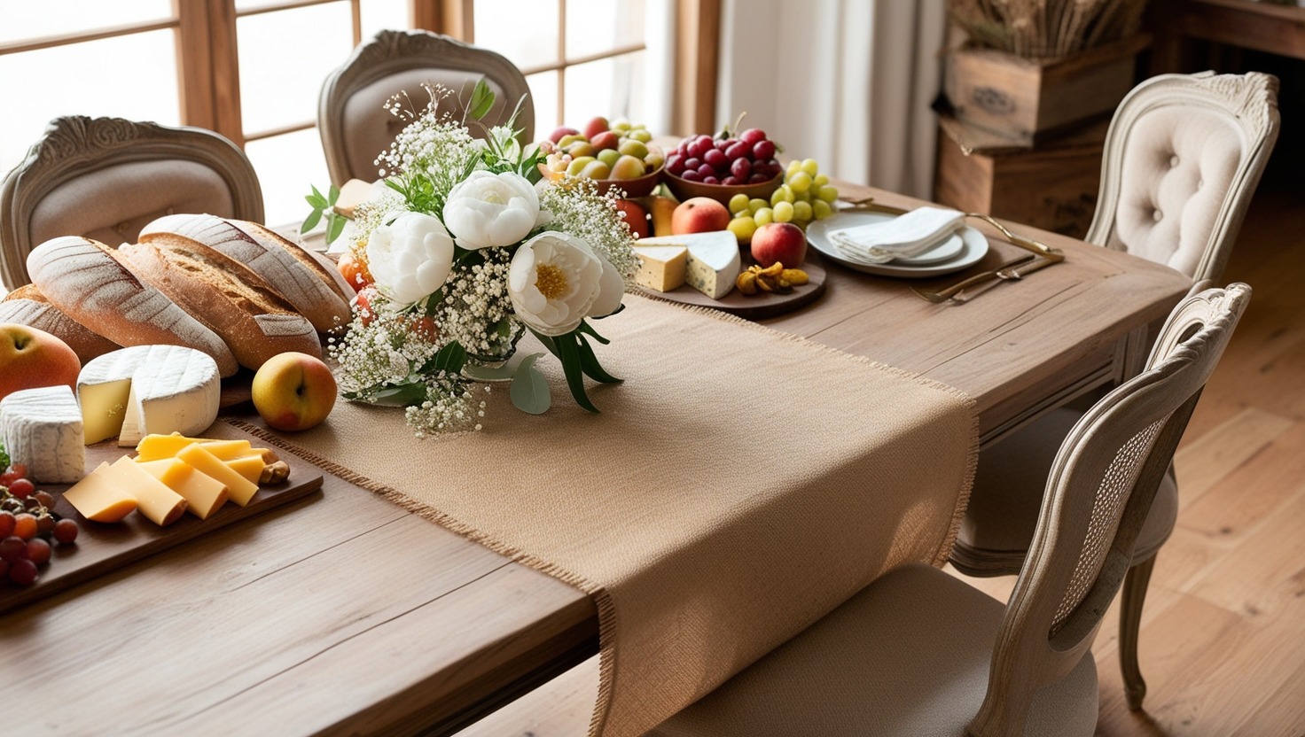 Burlap Runner Table