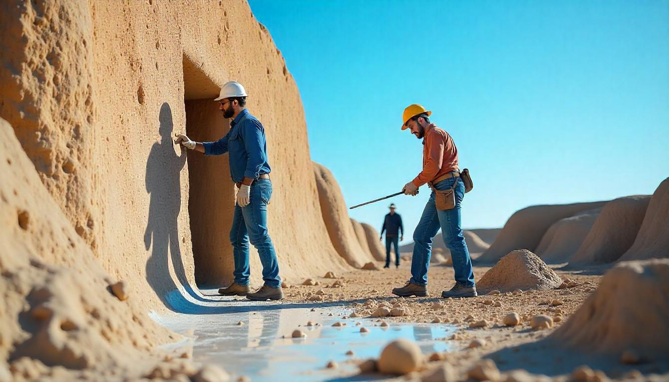 Rammed earth painting