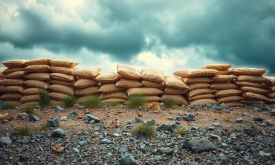 Sand bags emplacement